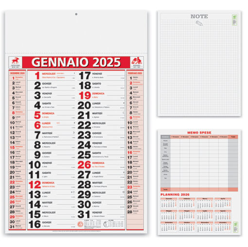 Calendario olandese 2025 da muro personalizzato a più colori - immagine 4